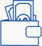 wallet with money icon